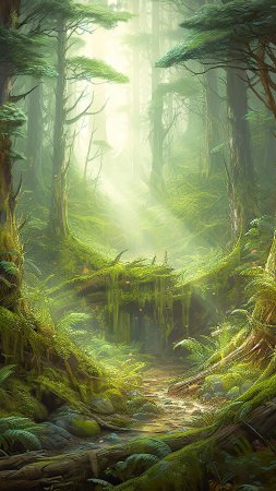 Лес фэнтези скачать фон 2160 x 3840