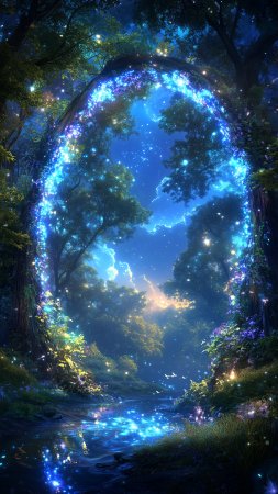 Magical forest скачать фон 2160 x 3840