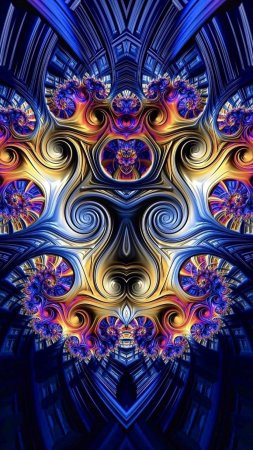 Фракталы в искусстве скачать фон 1080 x 1920