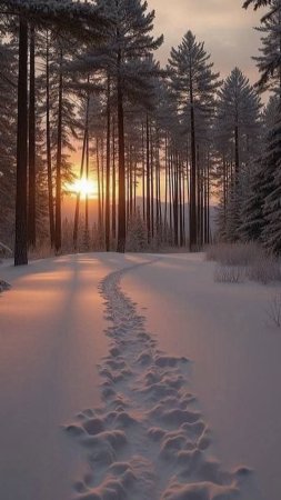Winter scenery скачать фон 1080 x 1920