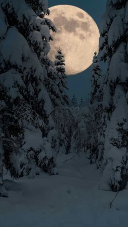 Спокойной ночи зимнее скачать фон 1080 x 1920