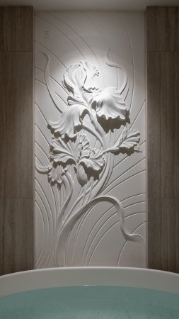 Барельеф в современном интерьере скачать фон 2160 x 3840