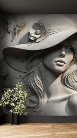 Фотообои виниловые postermarket барельеф девушка х см скачать фон 1424 x 2532