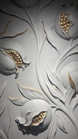 Растительный барельеф скачать фон 2160 x 3840