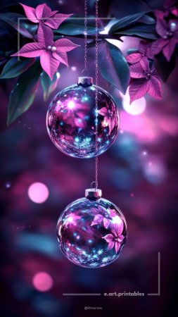 Новогодний шар скачать фон 1080 x 1920
