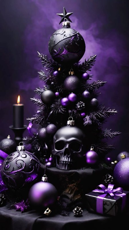 Dark christmas скачать фон 1080 x 1920