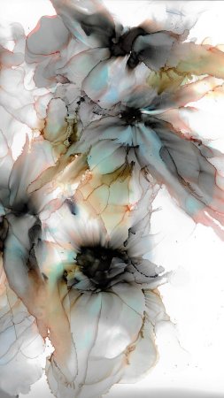 Alcohol ink art цветы скачать фон 1424 x 2532
