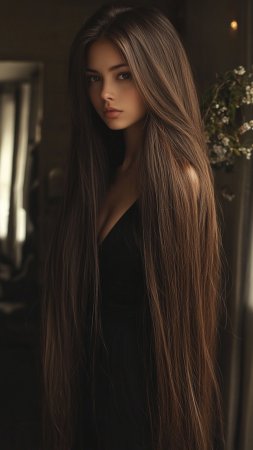 Длинные волосы