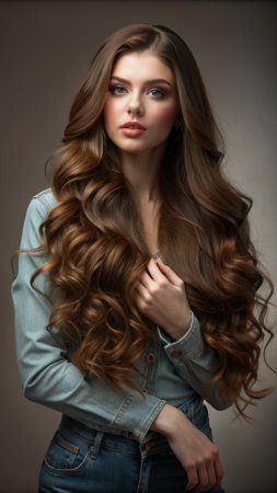 Девушка с красивыми волосами