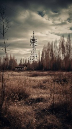 Постапокалипсис пейзаж скачать фон 1080 x 1920