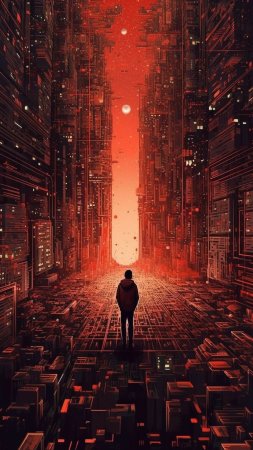 Cyberpunk artwork скачать фон 1080 x 1920
