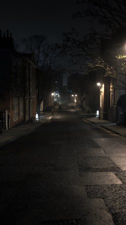 Street at night скачать фон 1424 x 2532