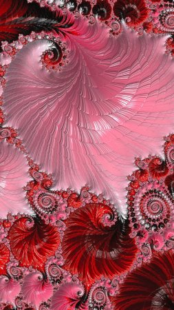 Abstract red and pink fractal art