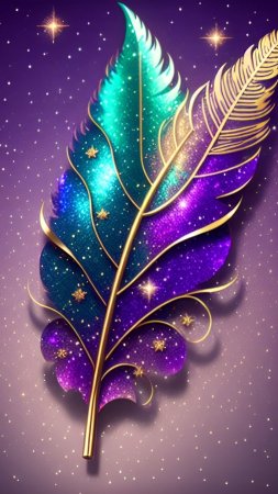 Арт перья скачать фон 1080 x 1920