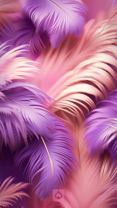 Розовые перья скачать фон 1080 x 1920