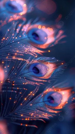 Peacock feather design скачать фон 1080 x 1920