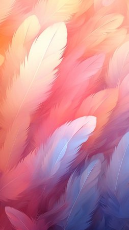 Colorful feathers скачать фон 1080 x 1920