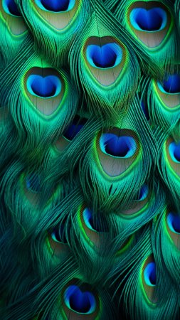 Peacock feather скачать фон 1080 x 1920