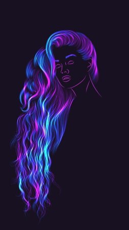 Неон девушка