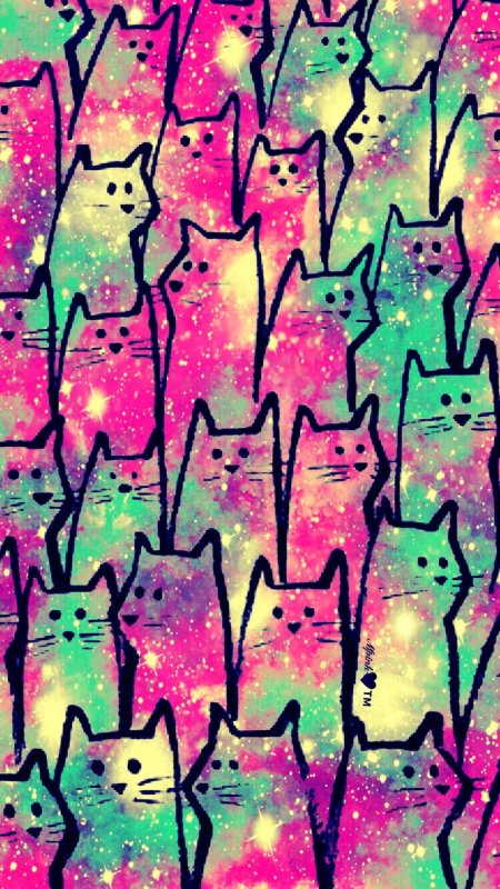 Разноцветные котики