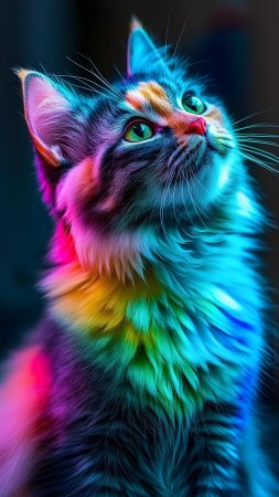 Разноцветная кошка