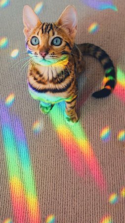 Милые радужные котики