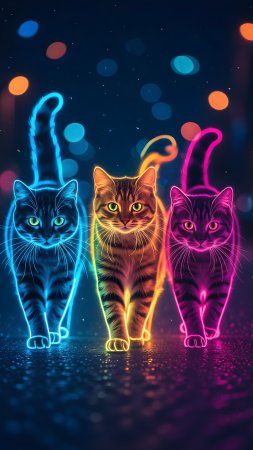 Неоновый котик
