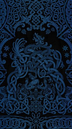 Скандинавские узоры скачать фон 1080 x 1920