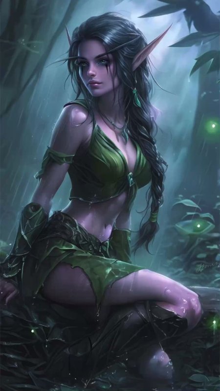 Эльф девушка скачать фон 1080 x 1920