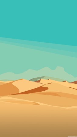 Мультяшная пустыня скачать фон 2160 x 3840