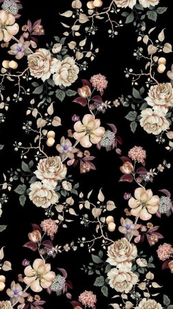 Цветочные узоры скачать фон 720 x 1280