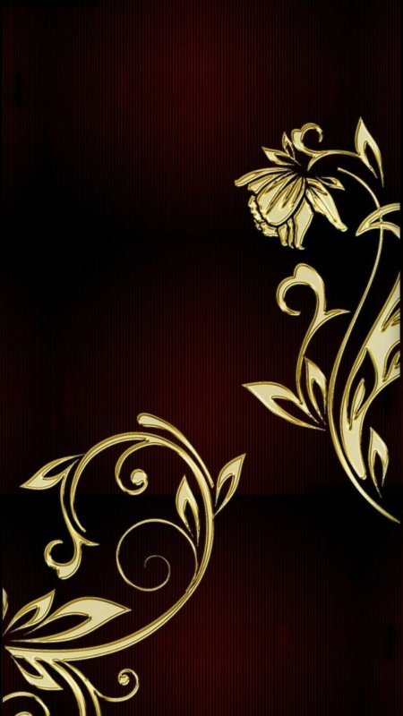 Золотой узор скачать фон 1080 x 1920