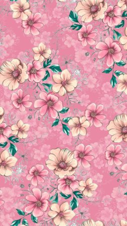 Textile prints design flower wallpaper pattern скачать фон 2160 x 3840