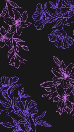 Темные обои с цветами скачать фон 2160 x 3840