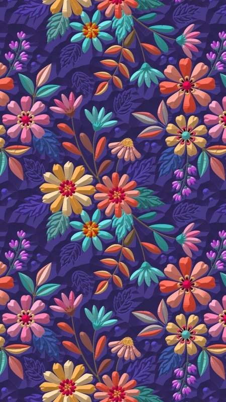 Vintage flowers wallpaper скачать фон 1080 x 1920