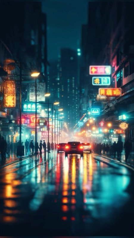 Яркие огни ночного города