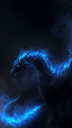 Синие драконы скачать фон 1080 x 1920