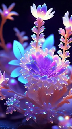 Magical flowers скачать фон 1080 x 1920
