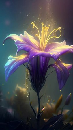 Сказочные цветы скачать фон 1080 x 1920