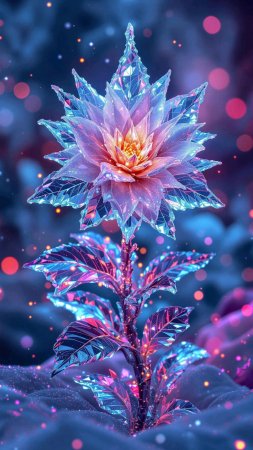 Хрустальные цветы скачать фон 1424 x 2532