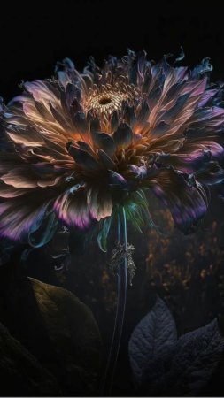 Фантазийные цветы скачать фон 1080 x 1920