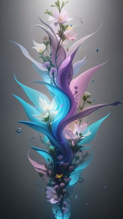 Цветок абстракция скачать фон 1424 x 2532