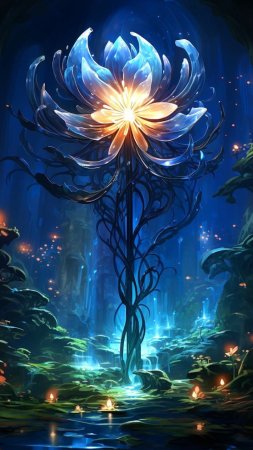 Фантастический цветок скачать фон 720 x 1280