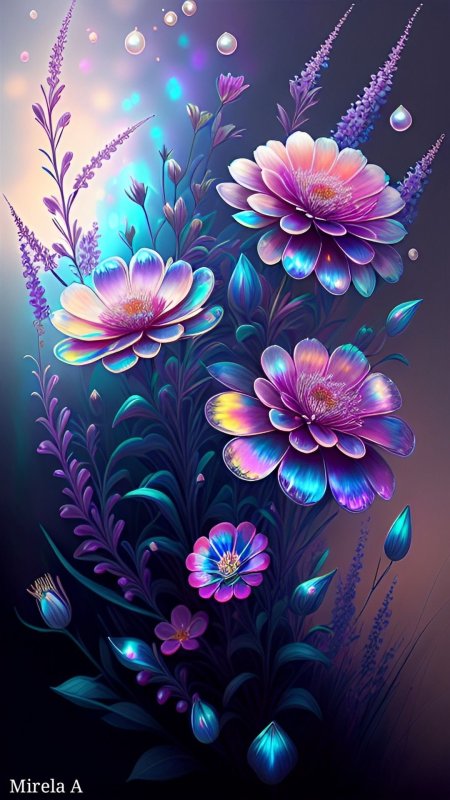 Vintage flowers wallpaper скачать фон 1080 x 1920