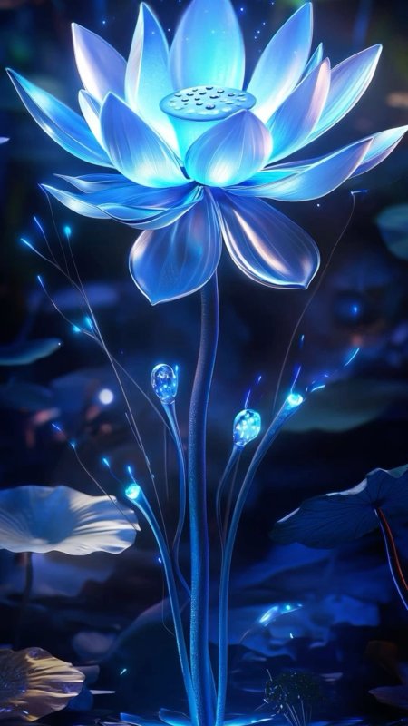 The blue lotus скачать фон 1080 x 1920