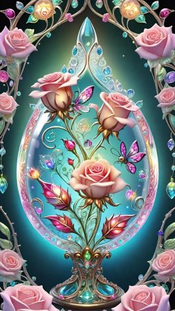 Цветочное искусство скачать фон 1080 x 1920