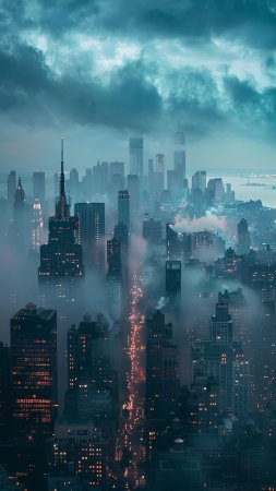 Город пейзаж скачать фон 2160 x 3840