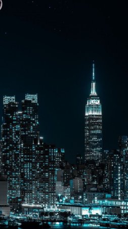 Night new york скачать фон 1080 x 1920