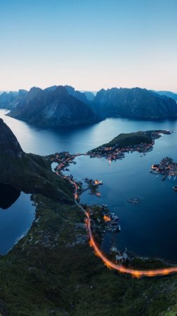 Скандинавия лофотенские острова скачать фон 720 x 1280
