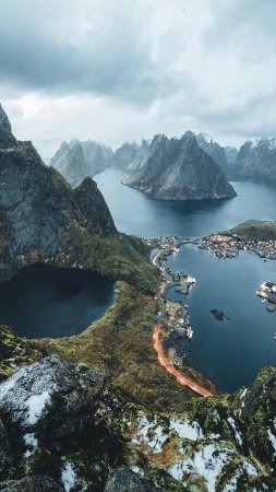 Lofoten island скачать фон 1080 x 1920